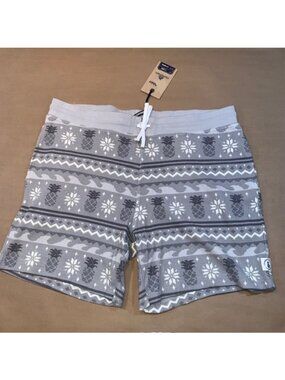 Chubbies The Tropical Slumbers 5.5" Waffle Lounge Shorts XL Gray Pineapple Print